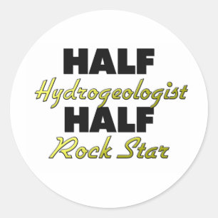 Adesivo Redondo Half Hydrogeologista Half Rock Star