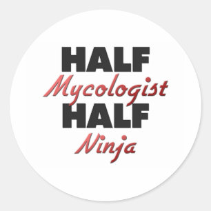 Adesivo Redondo Half Mycologist Half Ninja