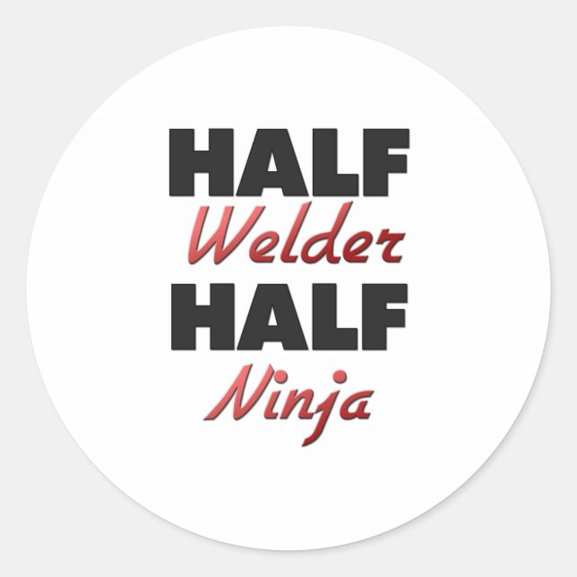 Adesivo Redondo Half Welder Half Ninja (Frente)