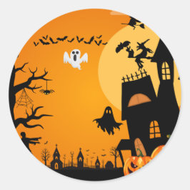 Adesivo Redondo Halloween