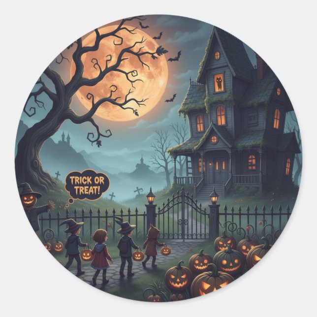 Adesivo Redondo Halloween (Frente)