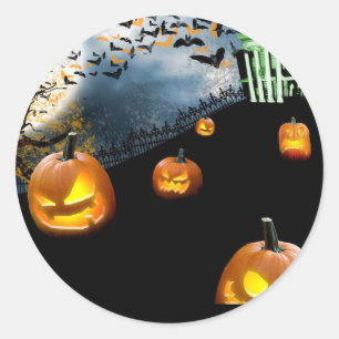 Adesivo Redondo Halloween