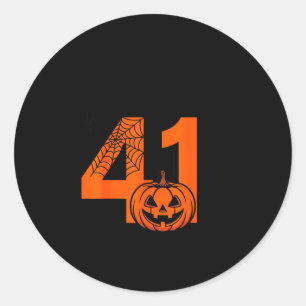 Adesivo Redondo Halloween 41 Quarenta e Um Quatro Meme Gíria Anive