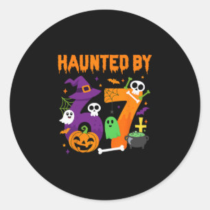 Adesivo Redondo Halloween Assombrado 67 Seis Sete Meme 1 (17)