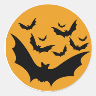 Adesivo Redondo Halloween Bats