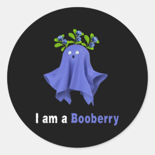 Adesivo Redondo Halloween Blueberry Costume Ghost Funny Blueberry