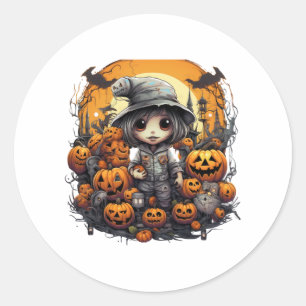Adesivo Redondo Halloween Boo Boo Crew Ghost ER Nurse Exploration