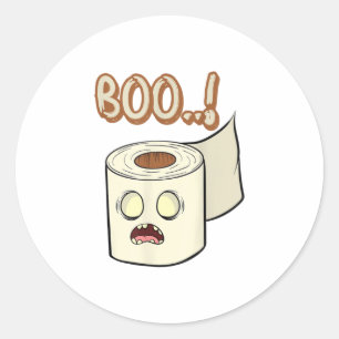 Adesivo Redondo Halloween Boo Paper Towel Ghost Hunting Floa