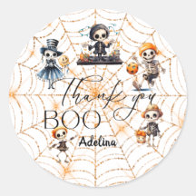 Halloween Boo Spooky Skeletons Chá de fraldas