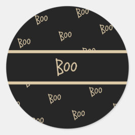 Adesivo Redondo Halloween boo typography