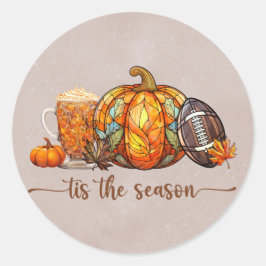 Adesivo Redondo Halloween Brown Autumn Season