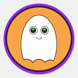 Adesivo Redondo Halloween Cartoon Ghost