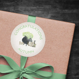 Adesivo Redondo Halloween Cauldron