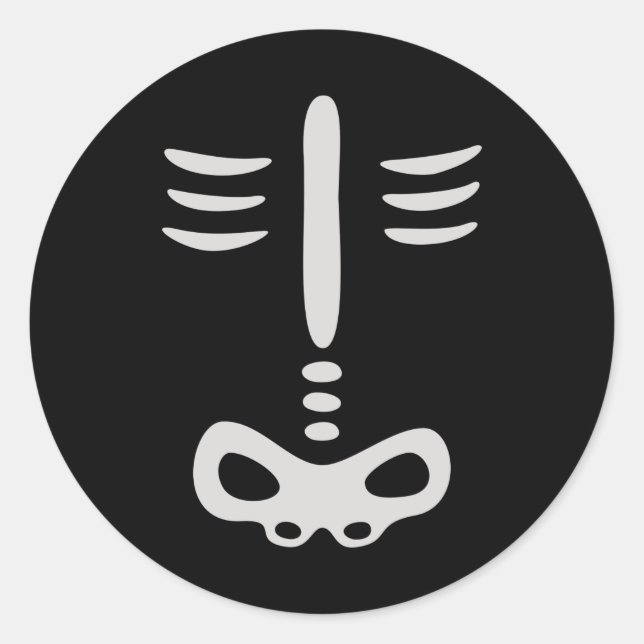 Adesivo Redondo Halloween Children Skeleton Costume (Frente)