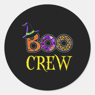Adesivo Redondo Halloween Costume Boo Crew