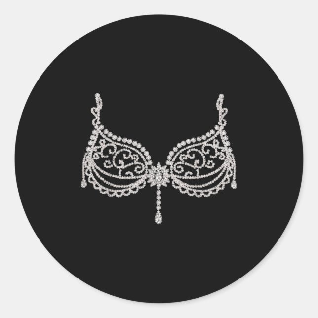 Adesivo Redondo Halloween Costume Show Girl  (Frente)