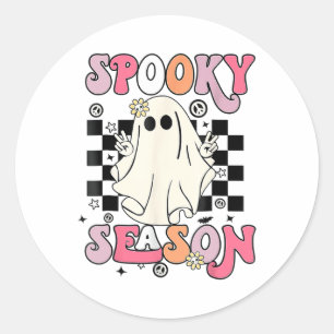 Adesivo Redondo Halloween Cute Ghost Spooky Season