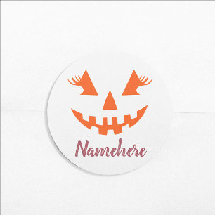 Adesivo Redondo Halloween da Girly Jack O Lanterna Pumpkin Persona