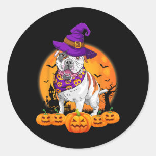 Adesivo Redondo Halloween de bruxaria de abóbora americana