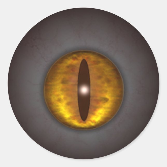 Adesivo Redondo Halloween de olho assustador de KRW Cat (Frente)