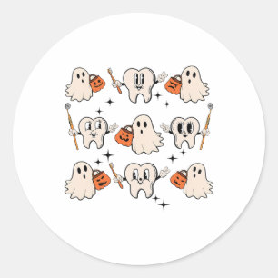 Adesivo Redondo Halloween Dentista Dentista Dentista Higienista De