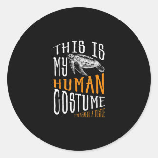 Adesivo Redondo Halloween Dift Este É O Meu Figurino Humano