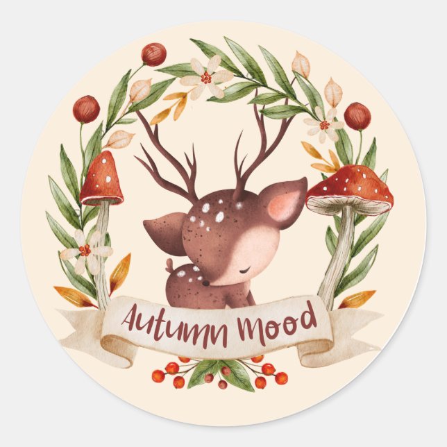 Adesivo Redondo Halloween do Autumn Mood (Frente)