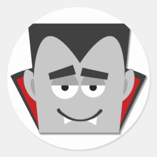 Adesivo Redondo Halloween Dracula T-shirts e presentes