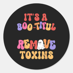 Adesivo Redondo Halloween É Um Dia De Bootice Para Remover O Disca