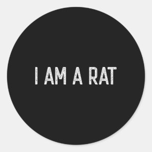 Adesivo Redondo Halloween Eu Sou Um Rato Divertido Ratos Por Mais 