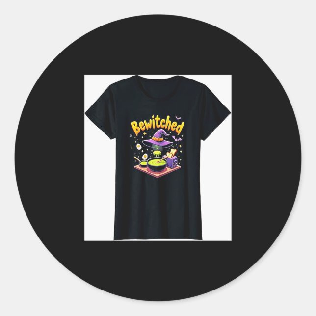 Adesivo Redondo Halloween Family Home Bewitched Breakfast Maker  (Frente)