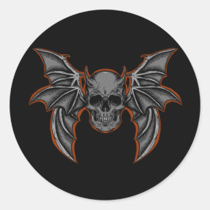 Adesivo Redondo Halloween Floral Sugar Skype