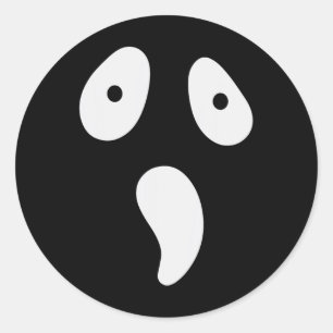 Adesivo Redondo Halloween Ghost Bobo Face Costume Engraçado Fac As