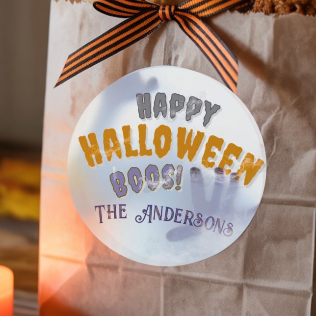 Adesivo Redondo Halloween Ghost Spooky Horror Spirit (Criador carregado)