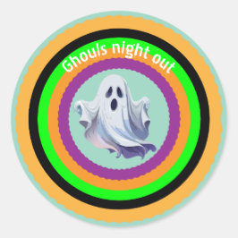 Adesivo Redondo Halloween Ghouls Night Out