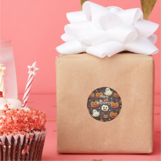 Adesivo Redondo Halloween Gift