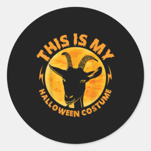 Adesivo Redondo Halloween Goat Costumes Funny Goat Farming Farmer