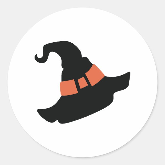 Adesivo Redondo Halloween Hat (Frente)