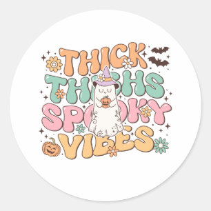 Adesivo Redondo Halloween Humor Spooky