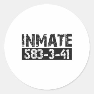 Adesivo Redondo Halloween Inmate Jail Costume Kids