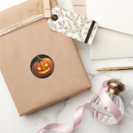 Adesivo Redondo Halloween Jack O' Lantern Sticker