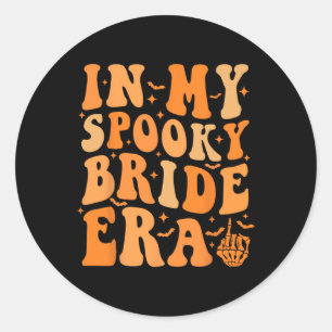Adesivo Redondo Halloween Na Minha Noiva Sapatinha Era Groovy Wedd
