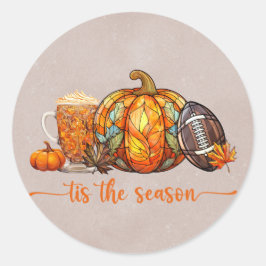 Adesivo Redondo Halloween Orange Autumn Season