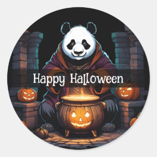 Adesivo Redondo Halloween Panda