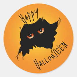 Adesivo Redondo Halloween Pequeno Caçador