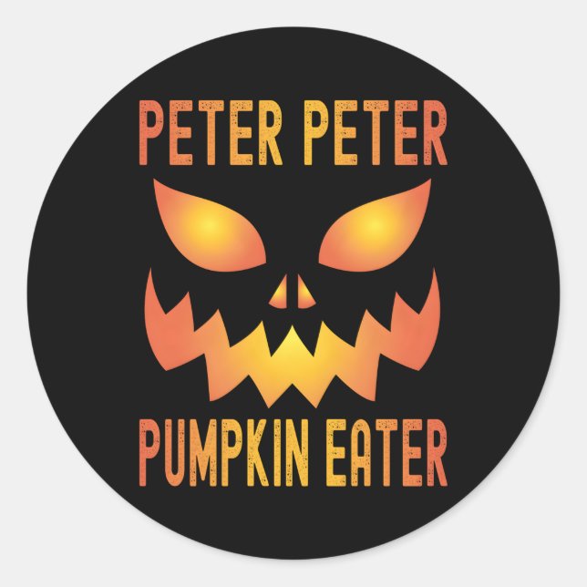 Adesivo Redondo Halloween Peter Pumpkin Eater (Frente)