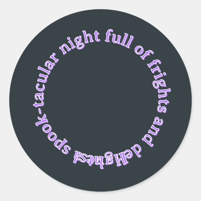 Adesivo Redondo Halloween Postcard (Frente)