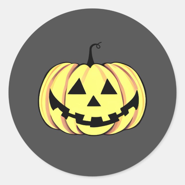 Adesivo Redondo Halloween Pumpkin (Frente)