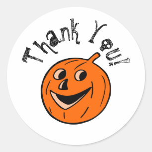 Adesivo Redondo Halloween Pumpkin