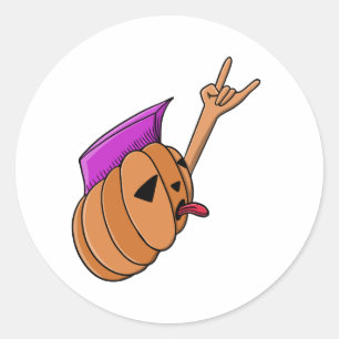 Adesivo Redondo Halloween Punk Rock e Radical